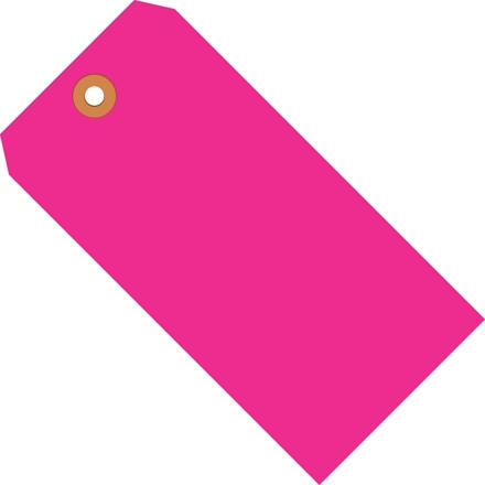 Etiquetas de envío rosa fluorescente # 5 - 4 3/4 x 2 3/8 "