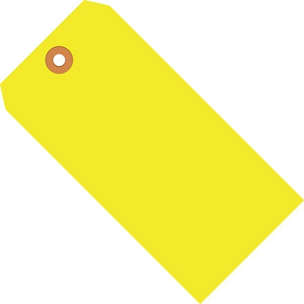Etiquetas de envío amarillas fluorescentes # 8 - 6 1/4 x 3 1/8 "