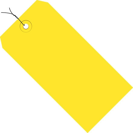 Etiquetas amarillas de envío precableadas # 1 - 2 3/4 x 1 3/8 "