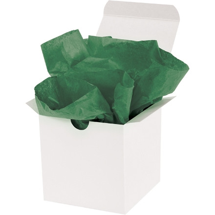Hojas de papel tisú verde festivo, 20 x 30 "