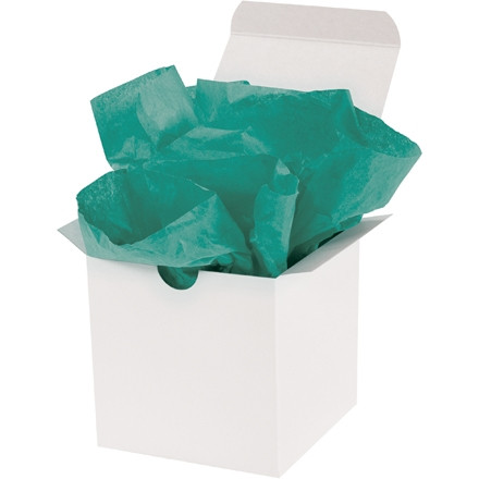 Hojas de papel tisú verde azulado, 20 x 30 "