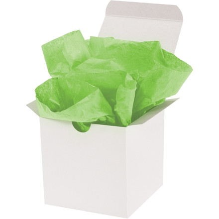 Hojas de papel tisú, verde cítrico, 20 x 30 "