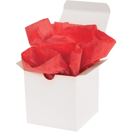 Hojas de papel tisú rojo mandarín, 20 x 30 "