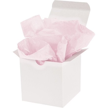 Hojas de papel tisú rosa claro, 20 x 30 "