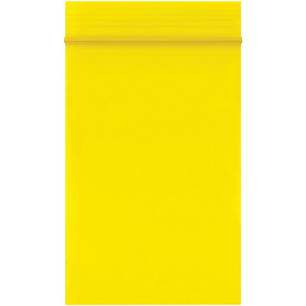 Bolsas de polietileno que se pueden volver a cerrar, 2 x 3 ", 2 mil, amarillas