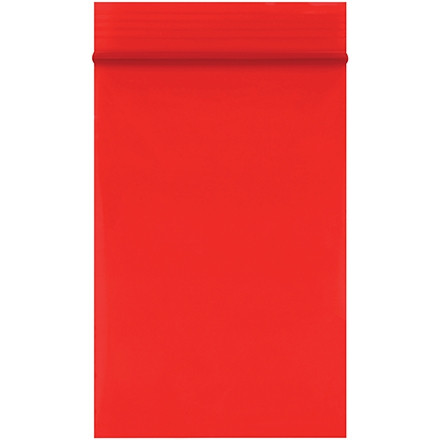 Bolsas de polietileno que se pueden volver a cerrar, 2 x 3 ", 2 mil, rojas