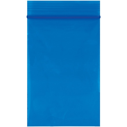 Bolsas de polietileno que se pueden volver a cerrar, 2 x 3 ", 2 mil, azules