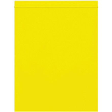 Bolsas de polietileno que se pueden volver a cerrar, 8 x 10 ", 2 mil, amarillas