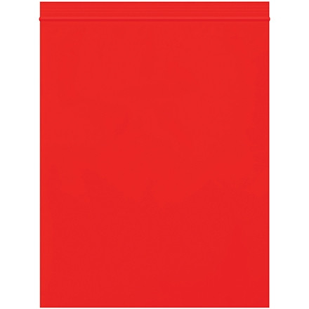 Bolsas de polietileno que se pueden volver a cerrar, 8 x 10 ", 2 mil, rojas