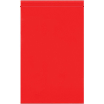 Bolsas de polietileno que se pueden volver a cerrar, 6 x 9 ", 2 mil, rojas