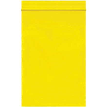 Bolsas de polietileno que se pueden volver a cerrar, 4 x 6 ", 2 mil, amarillas