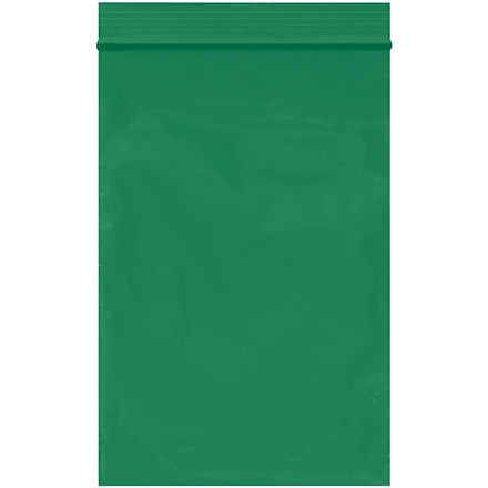 Bolsas de polietileno que se pueden volver a cerrar, 4 x 6 ", 2 mil, verdes