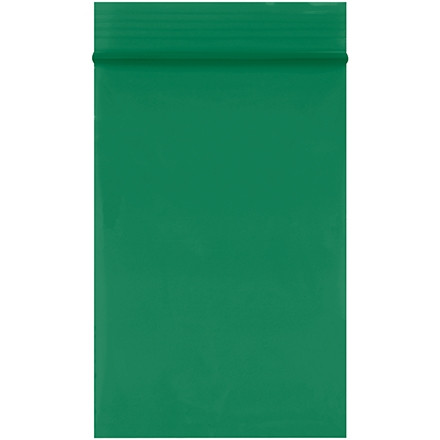 Bolsas de polietileno que se pueden volver a cerrar, 2 x 3 ", 2 mil, verdes