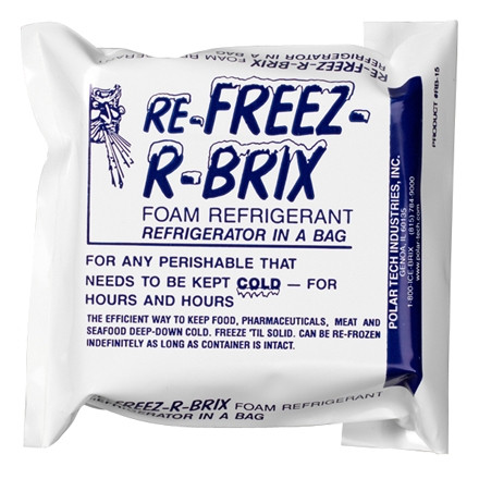 Re-Freez-R-Brix ™ 15 oz. Ladrillos fríos - 4 1/2 X 4 X 1 1/2 "