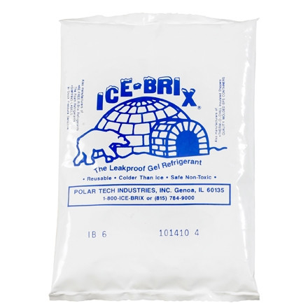 Ice-Brix ™ 6 oz. Paquetes fríos - 5 1/2 X 4 X 3/4 "