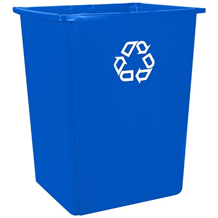Contenedor de reciclaje Rubbermaid® Glutton® - 56 galones, azul