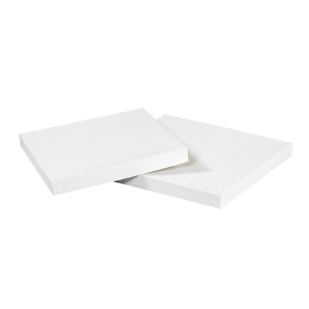 Cajas de cartón para regalo, tapa, Deluxe, blancas, 30 x 30 cm