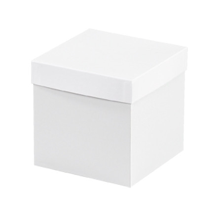 Cajas de cartón para regalo, parte inferior, Deluxe, blancas, 6 x 6 x 6 "