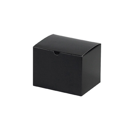 Cajas de aglomerado, regalo, negro brillante, 6 x 4 1/2 x 4 1/2 "