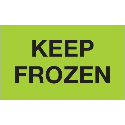Etiquetas verdes climáticas "Keep Frozen", 3 x 5 "