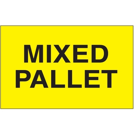 Etiquetas amarillas fluorescentes de "paleta mixta", 3 x 5 "