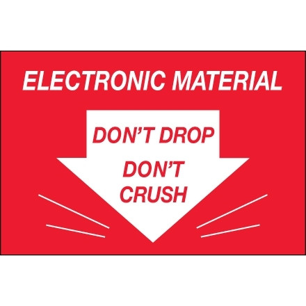 Etiquetas "Don't Drop Don't Crush - Material electrónico", 2 x 3 "