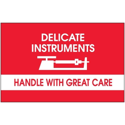 Etiqueta "Instrumentos delicados - HWC", 3 x 5 "