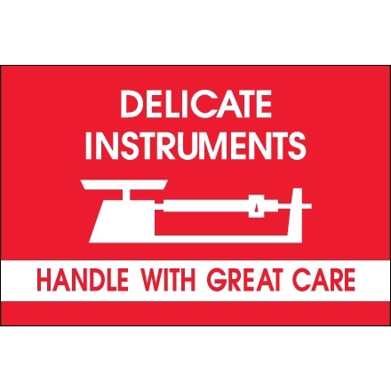 Etiquetas "Delicate Instruments - HWC" con gráfico, 2 x 3 "