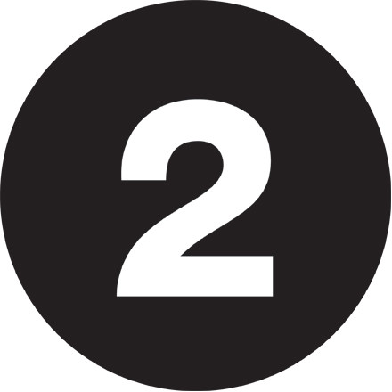 Etiquetas de números de círculo negro "2" - 3 "