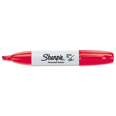 Marcadores Sharpie® con punta de cincel, rojos