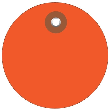Etiquetas circulares de plástico naranja - 3 "