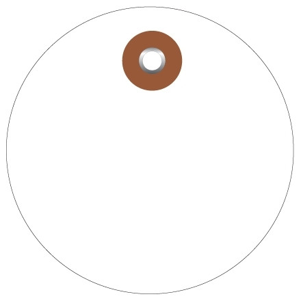 Etiquetas circulares de plástico blancas - 3 "