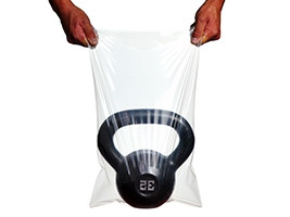 Bolsas de plástico para alimentos, 5 1/2 x 3 x 29 ", con fuelles, 0.85 mil, LDPE