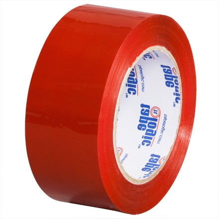 Cinta de embalaje de 6 colores, cinta móvil, 2 pulgadas x 110 yardas, 2.0  mil de grosor, (6 rollos de cinta de sellado de cartón de color rojo