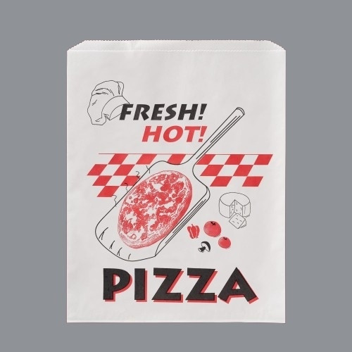 Bolsas de papel pizza impresas, 12 x 15 " para $77.45 En línea | La de Embalaje