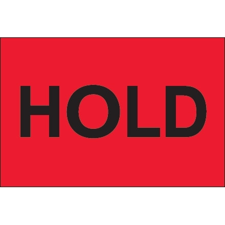 matriz orgánico Lujoso Etiquetas de inventario de color rojo fluorescente "Hold", 2 x 3 " para  $16.00 En línea | La Empresa de Embalaje