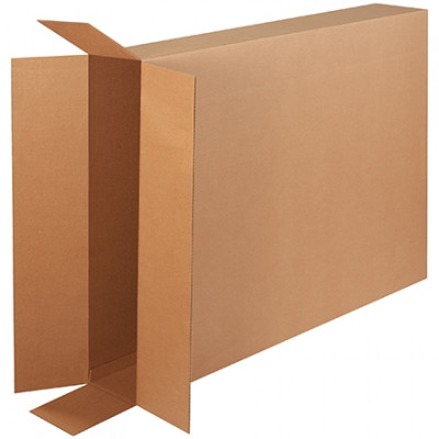 Cajas de cartón corrugado, carga lateral, pared doble, 40 x 8 x 50 