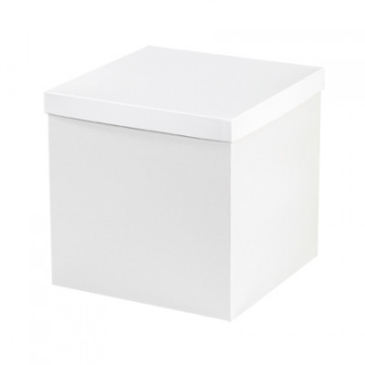 Cajas de regalo de aglomerado, parte inferior, Deluxe, blancas, 30 x 30 x 30 cm