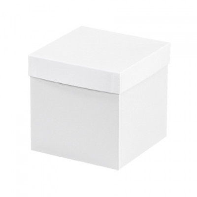 Cajas de cartón para regalo, parte inferior, Deluxe, blancas, 6 x 6 x 6 