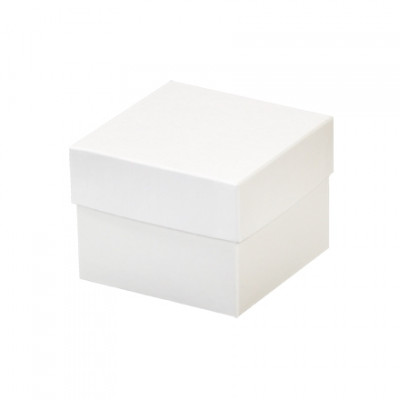 Cajas de cartón para regalo, parte inferior, Deluxe, blancas, 4 x 4 x 3 